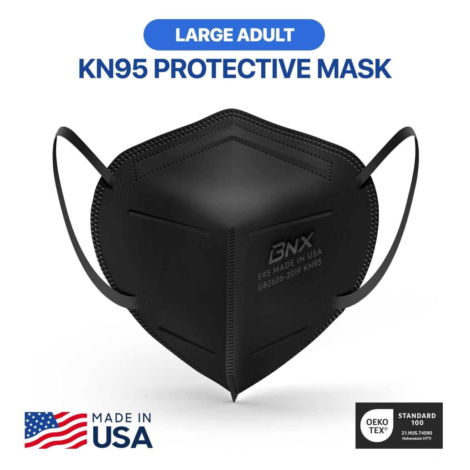 BNX KN95 Face Masks Made in USA (Adult Large, Adult Medium, Kids Small) (Earloop) (Model: E95/E95M/E95S) - Image 5