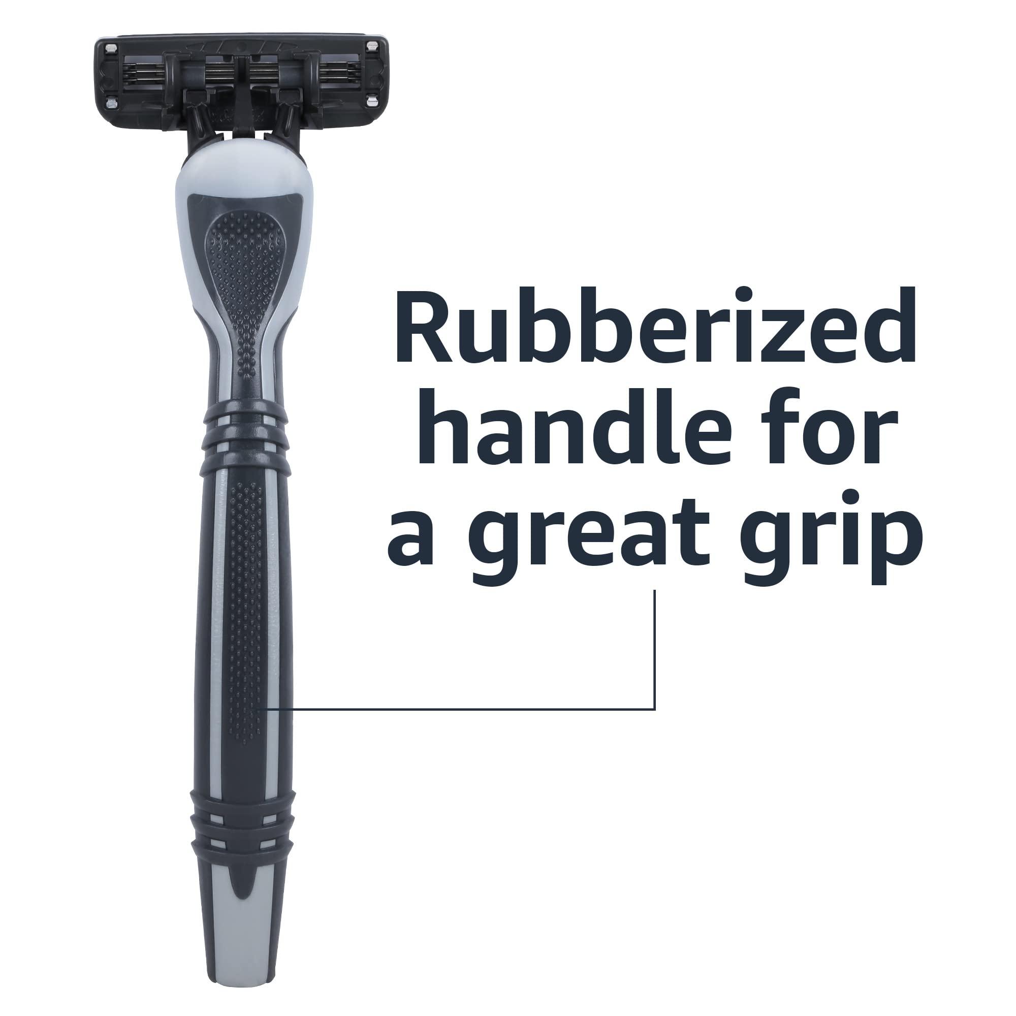 Amazon Basics 3-Blade Disposable Razors for Men, 6 Count, 2 Packs of 3 (Previously Solimo) - Image 3