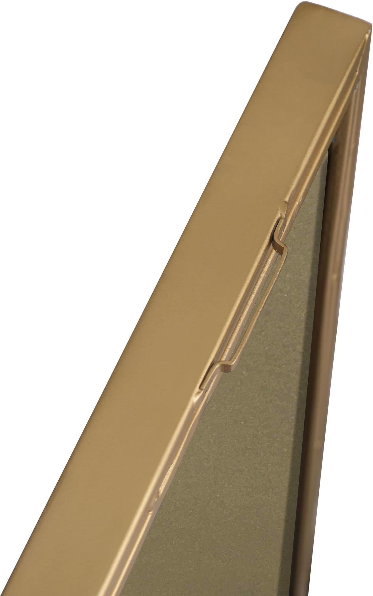 Elegant Decor Monet 40" x 24" Rectangle Metal Frame Mirror in Brass - Image 6