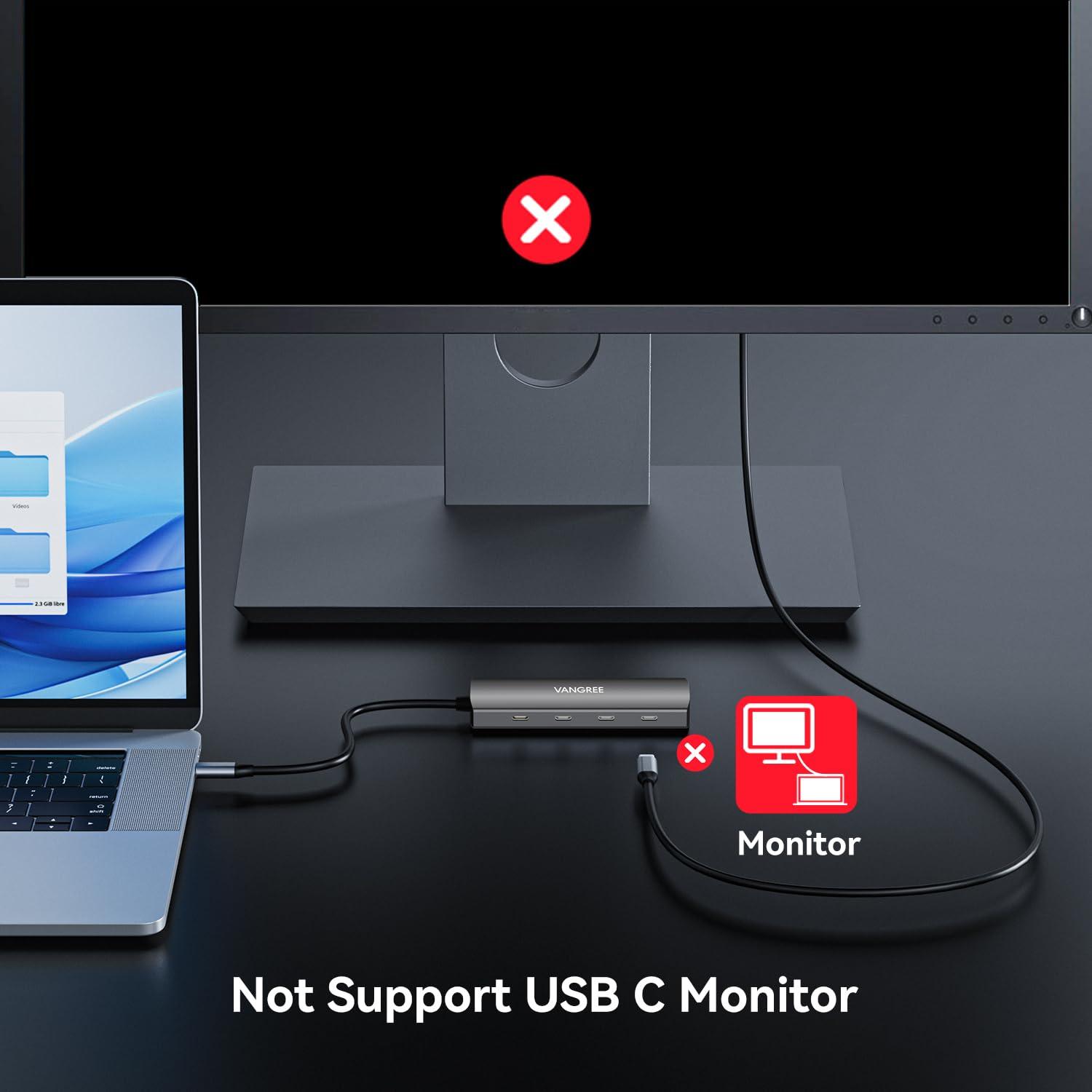 VANGREE USB C Hub, 3 USB 3.2 Gen 2 Ports with 10Gbps, 4K@60Hz HDMI, 100W Power Delivery, 3 USB-A 3.0 Ports, USB C Splitter Multiport Adapter Extender for MacBook Pro/Air, iPad Pro, Mac mini and More - Image 8