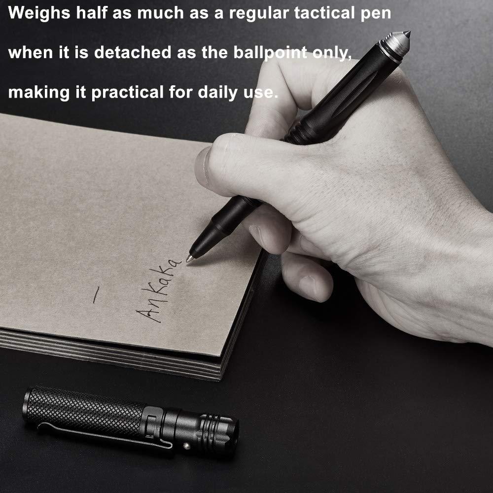 The Most Loaded 6-in-1 Tactical Pen: Solves Other Brands' Weaknesses,Self Defense Tip + Flashlight + Ballpoint + Bottle Opener + Screw Driver + Hexagonal Wrench, 5 Ink Refills + 6 Batteries + Gift Box - Image 5