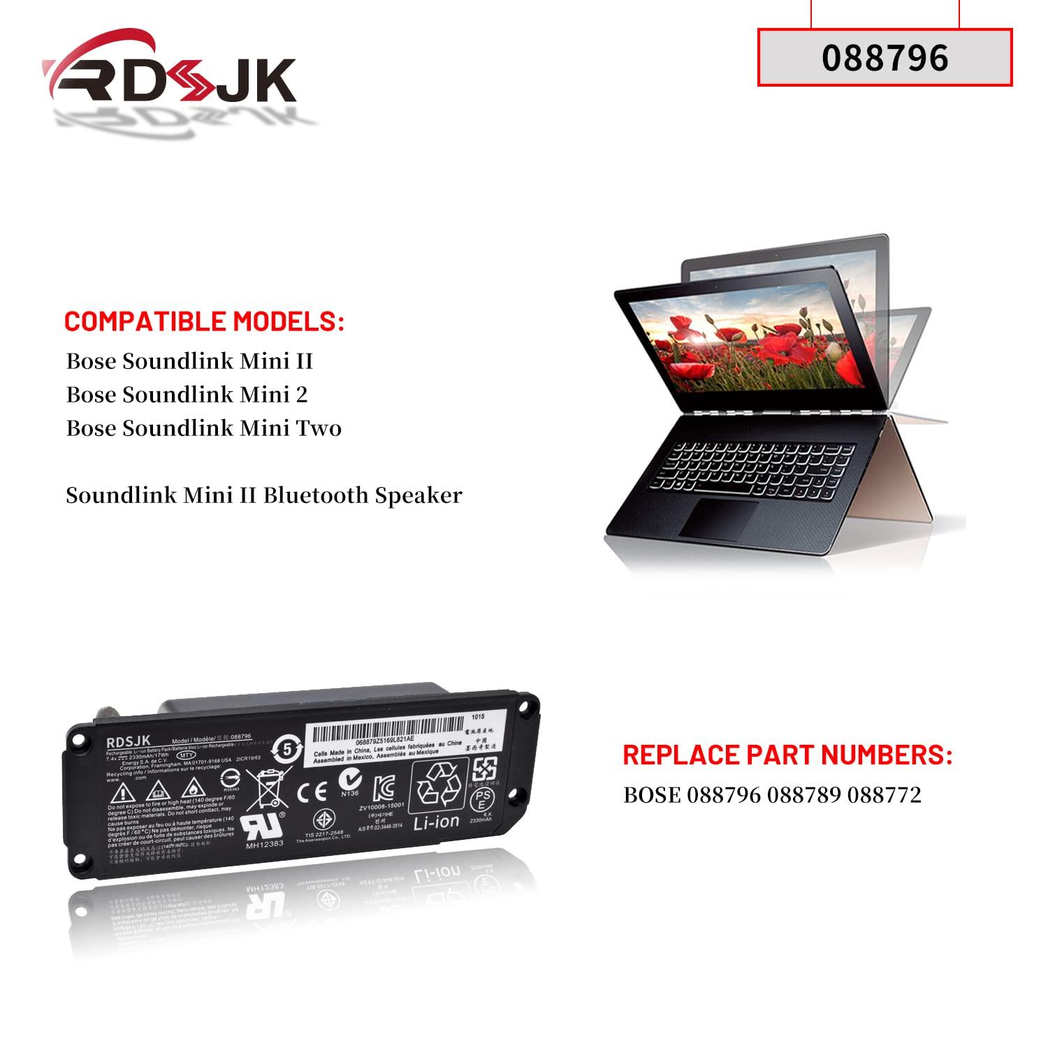 RDSJK 088796 088789 088772 Battery Replacement for Bose Soundlink Mini 2 II mini2 Mini II Bluetooth Speaker 7.4V 17Wh - Image 3