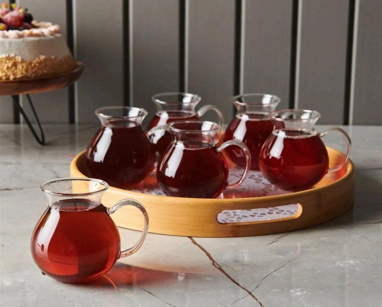 Generic Turkish TeaSet, 6 Pieces, large, Clear - Image 3