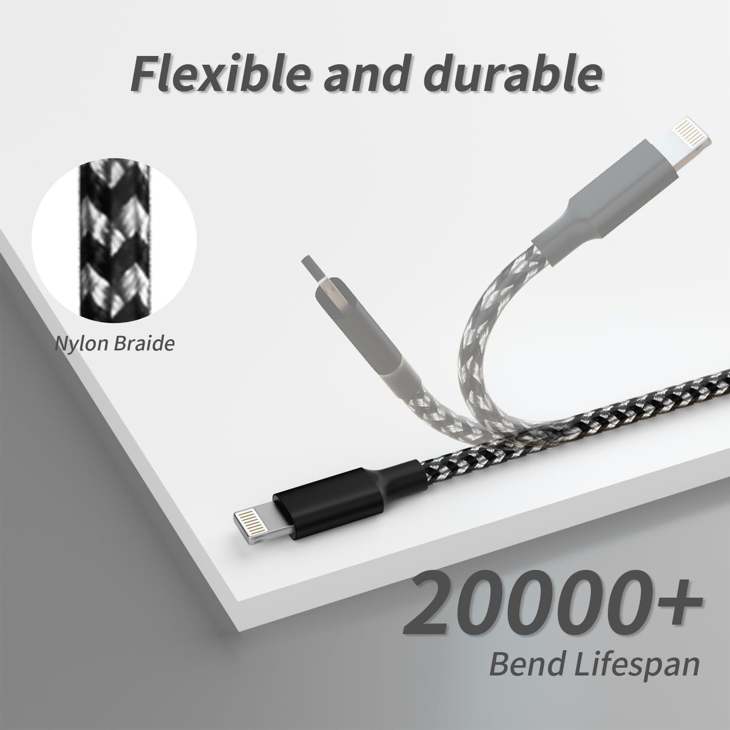 IDISON Multi Charging Cable(2Pack 4FT), 3 in 1 USB Charging Cable for Multiple Devices, Braided Universal Phone Charger Cord with Type-C, Micro USB, IP Port for iPhone16/15/14/Android Phones and More - Image 4