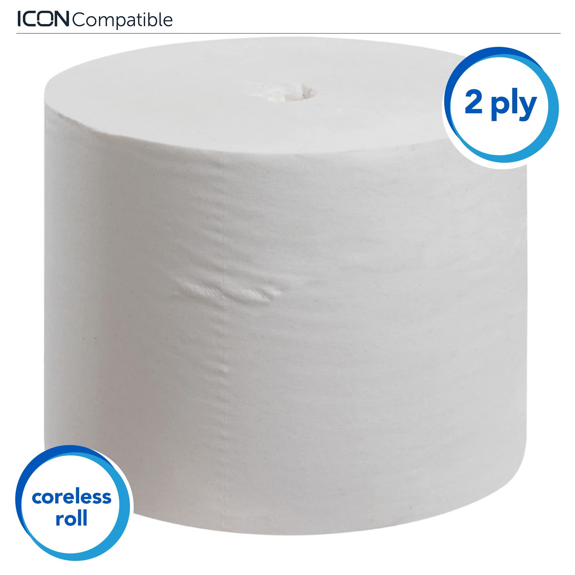 Scott Professional Essential Coreless High-Capacity Standard Roll Bulk Toilet Paper (07001), 2-Ply, White (36 Rolls of 800 Sheets, 28,800 Sheet Total) - Image 4