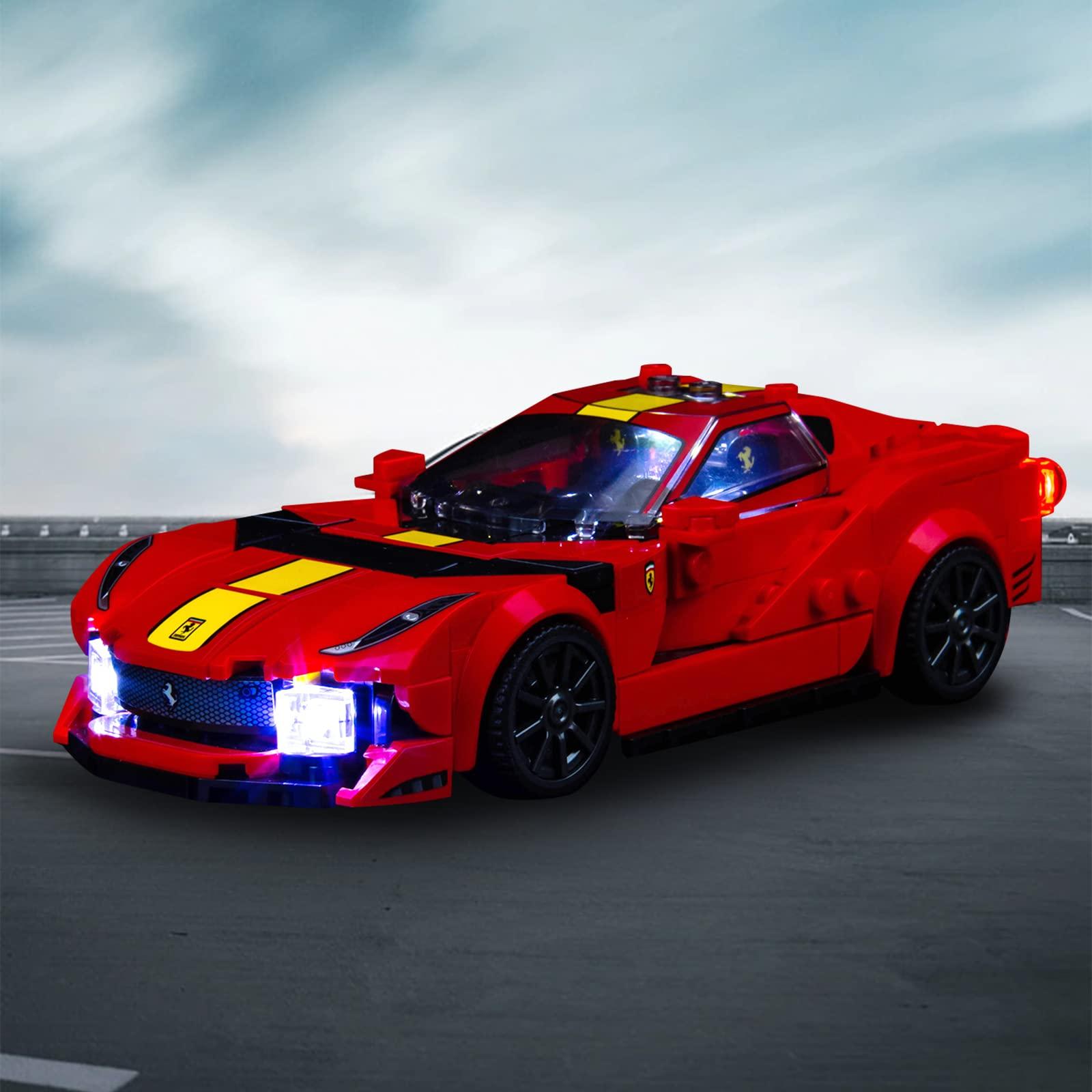 VONADO LED Light Kit Compatible with Lego Speed Champions Ferrari 812 Competizione 76914, DIY Lighting Set Compatible with Lego Ferrari 76914 Race Vehicle (NO Model) - Image 6