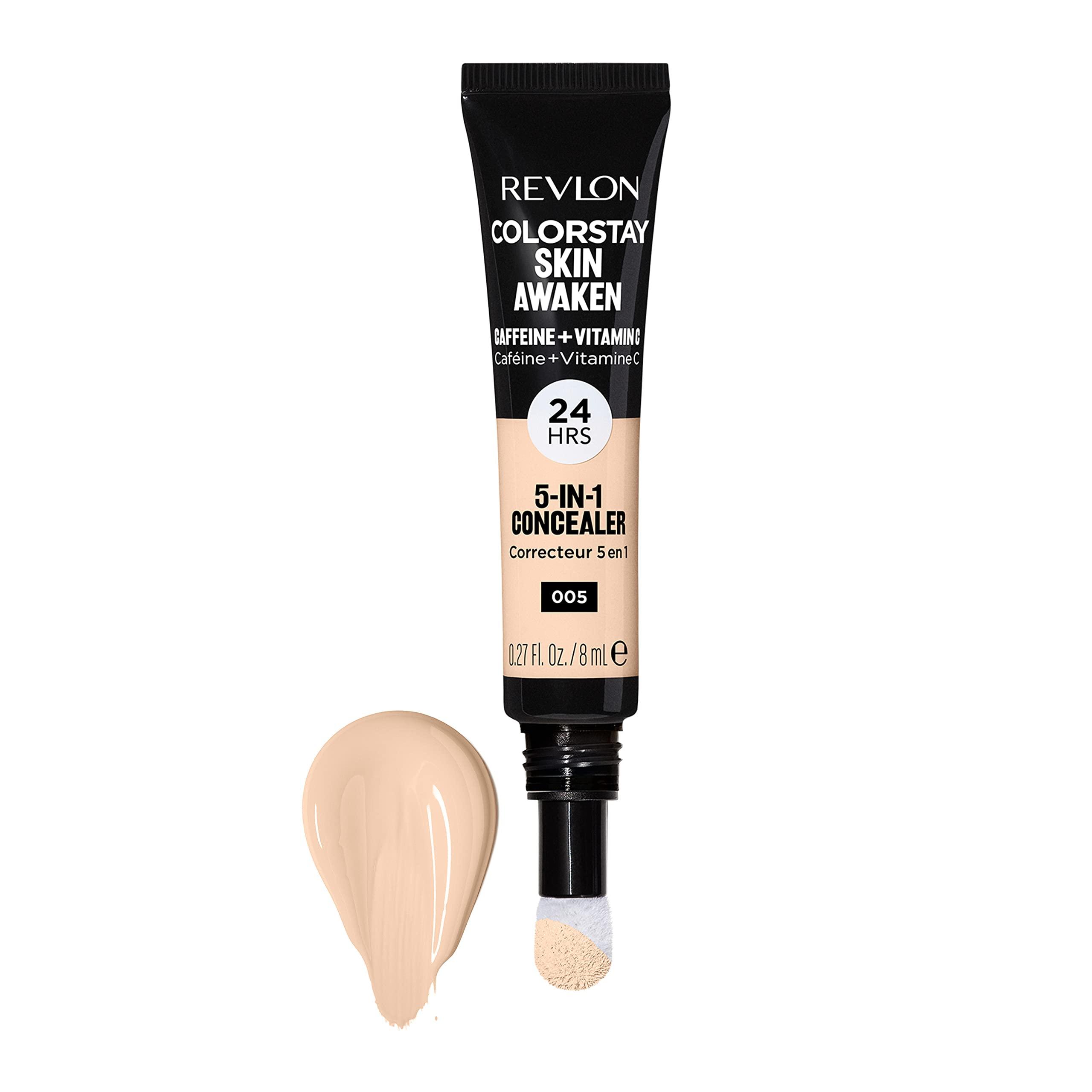 Revlon ColorStay Skin Awaken 5-in-1 Concealer, Lightweight, Creamy Longlasting Face Makeup with Caffeine & Vitamin C, For Imperfections, Dark Circles & Redness, 005 Fair, 0.27 Fl Oz - Image 3
