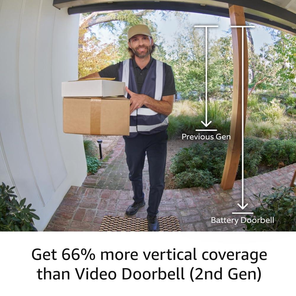 Ring Battery Doorbell, Head-to-Toe Video, Live View with Two-Way Talk, and Motion Detection & Alerts (2024 release), Venetian Bronze - Image 2