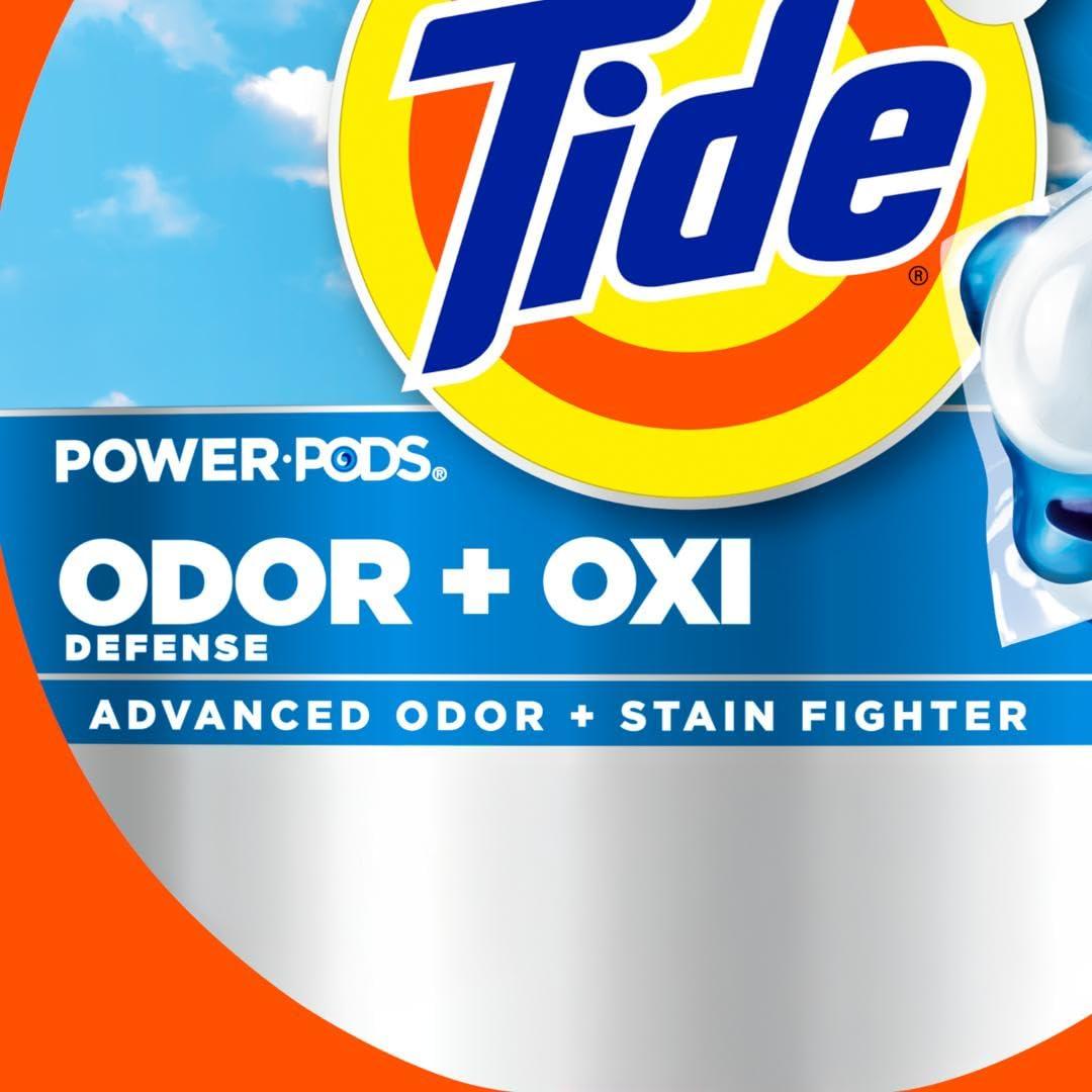 Tide Ultra OXI Power PODS with Odor Eliminators Laundry Detergent Pacs 63 Count For Visible and Invisible Dirt - Image 9