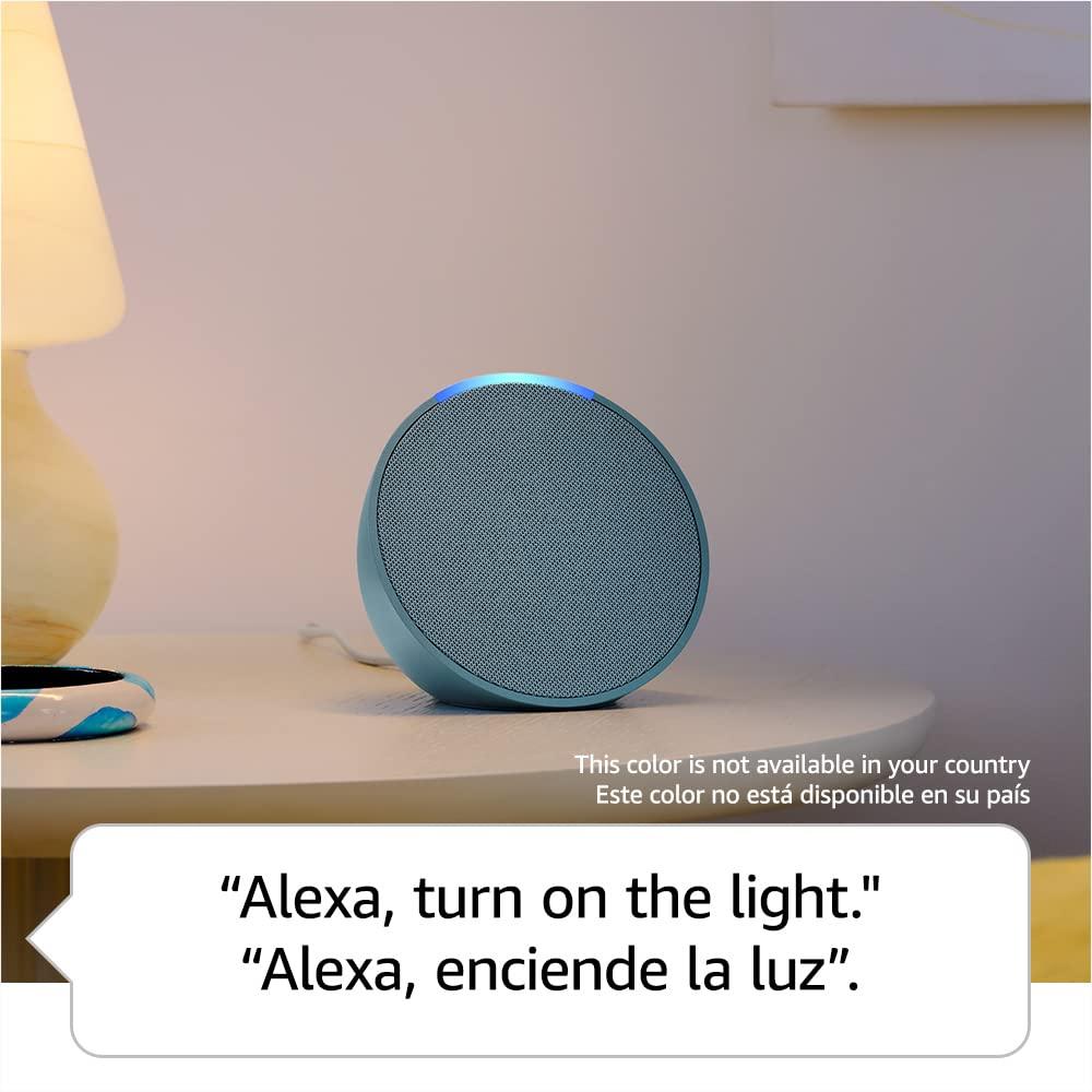 Echo Pop | Full sound compact smart speaker with Alexa | | International Version with EU Power Adaptor | Charcoal - Image 3