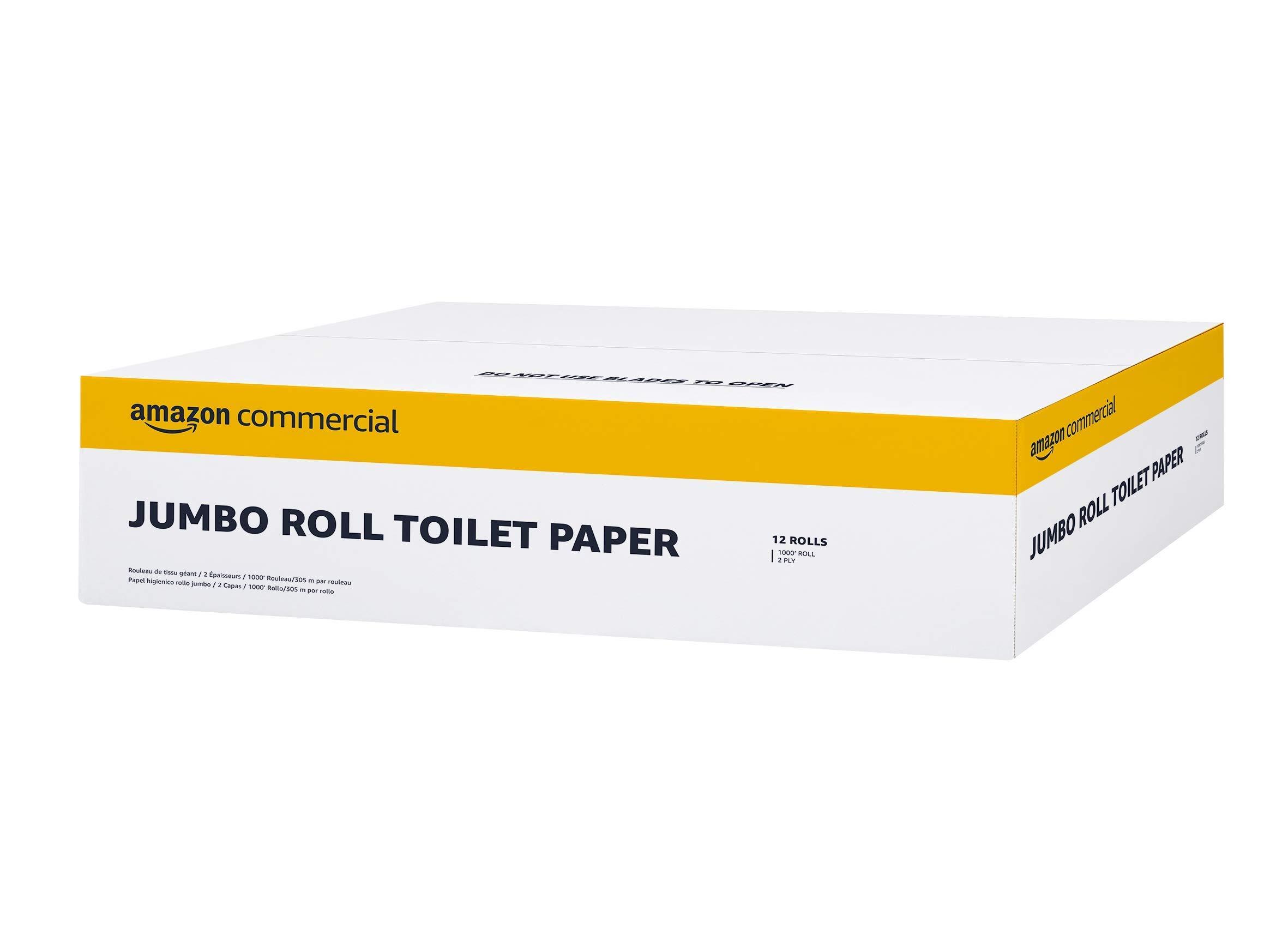 AmazonCommercial 2-Ply White 9' Jumbo Roll Toilet Paper/Bath Tissue (416972)|Bulk for Business |Septic Safe |Compatible with Universal Dispensers|FSC Certified |1000 feet per Roll (12 Rolls)() - Image 5