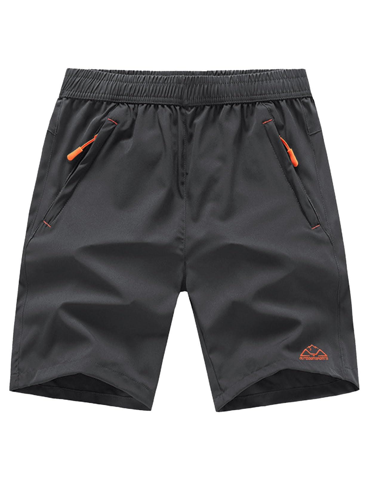 TBMPOY Men's 7" / 9" Running Hiking Shorts Quick Dry Athletic Gym Outdoor Sports Short 3 Zipper Pockets
