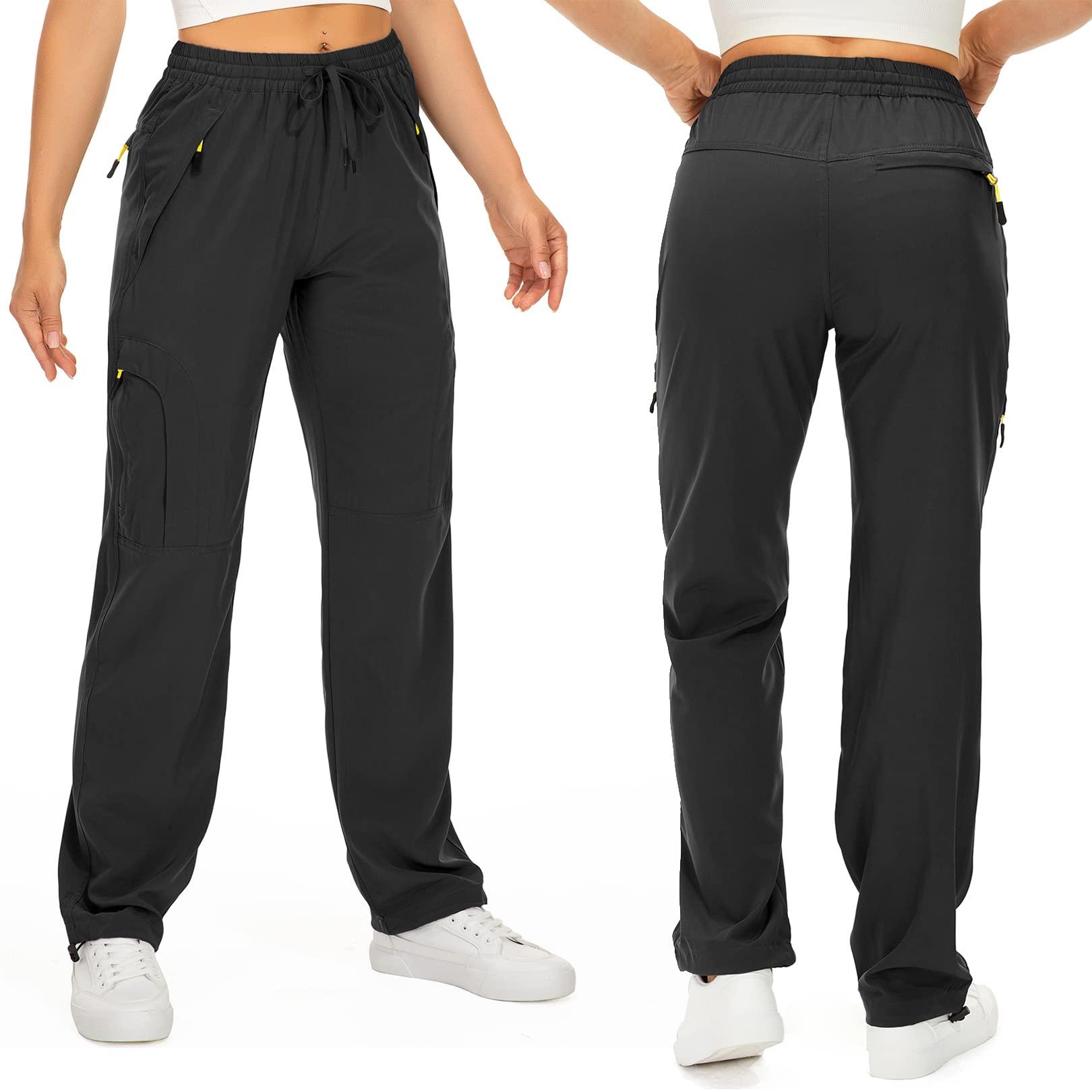 Womens Hiking Pants Quick Dry UPF 50 Lightweight Travel Golf Cargo Safari Pants Zipper Pockets - Image 2
