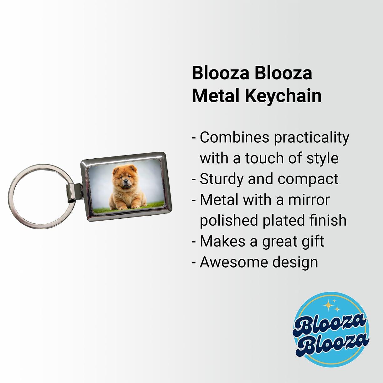 Blooza Blooza Chow Chow Dog Puppy Photo Rectangle Metal Keychain - Image 2