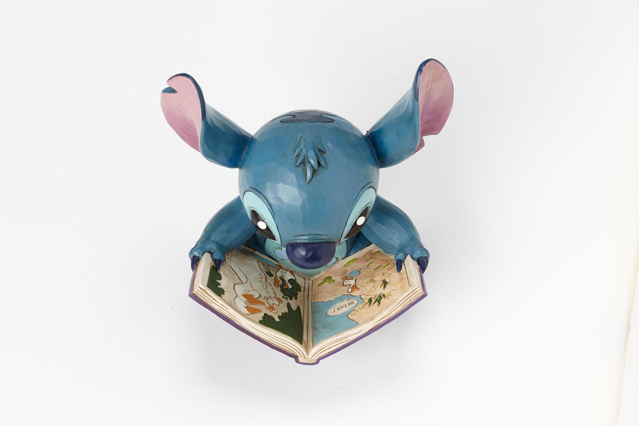 Enesco Disney Traditions By Jim Shore Stitch With Book Stone Resin Figurine, 5.75", Blue - Image 6