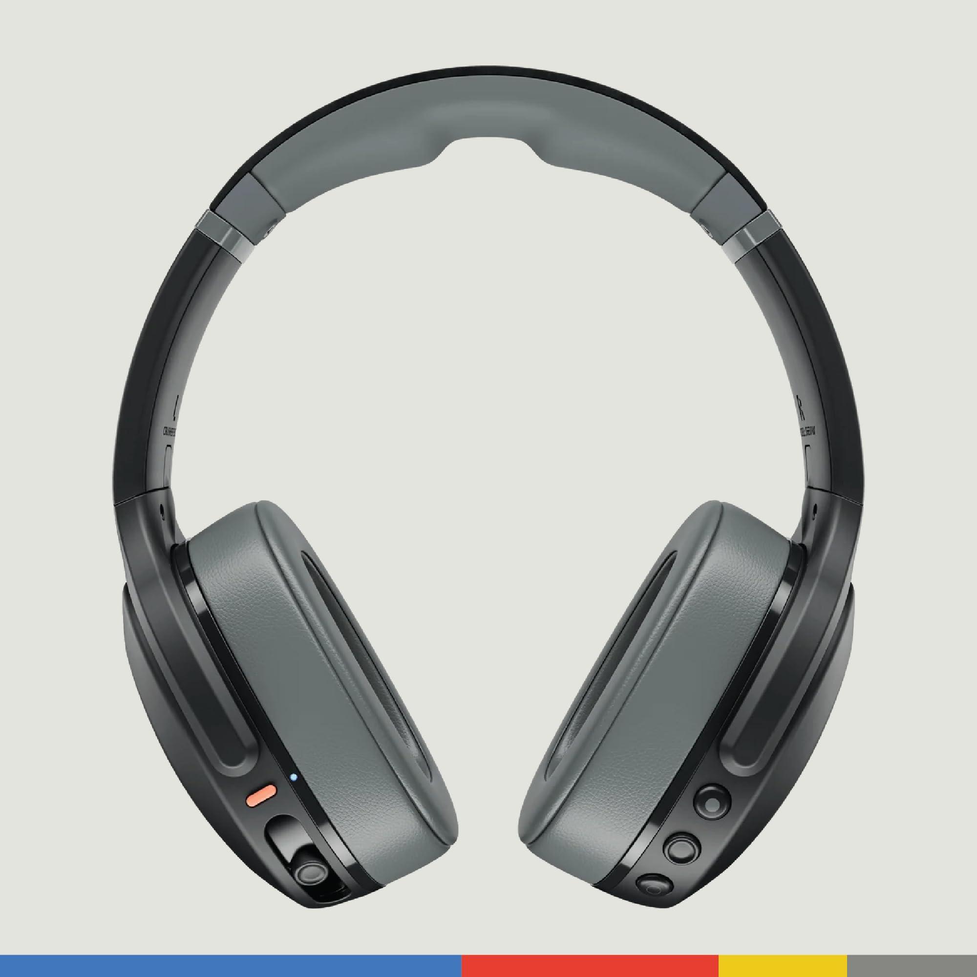 Skullcandy Crusher Evo Wireless Bluetooth Headphones with Multi-Sensory Bass, Noise Isolating Over-Ear Fit, Up to 40 Hours Battery, Microphone for iPhone Android - Asphalt - Image 3