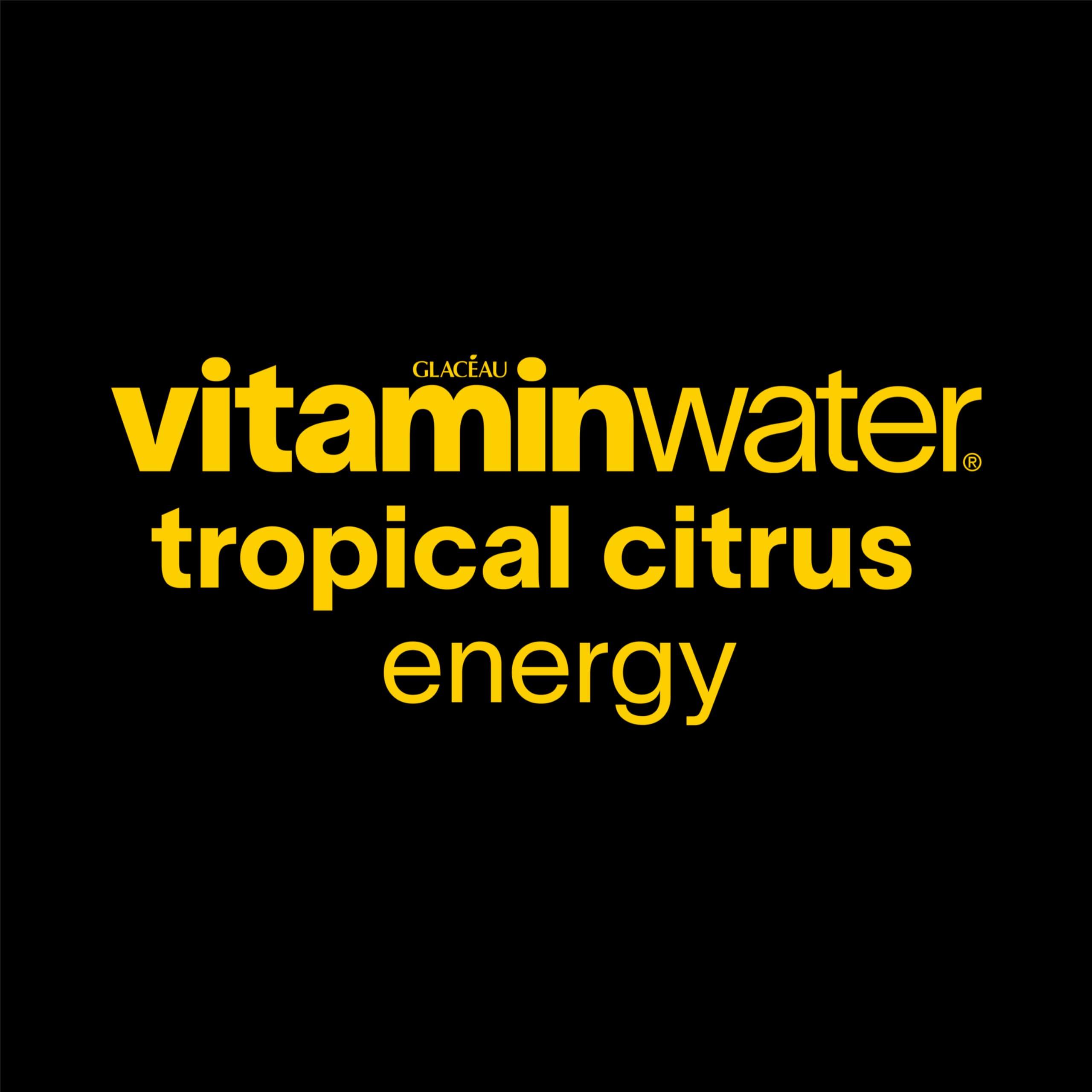 vitaminwater Energy Tropical Citrus Nutrient Enhanced Flavored Water Beverage, 20 fl oz Bottles, 12 Pack - Image 3