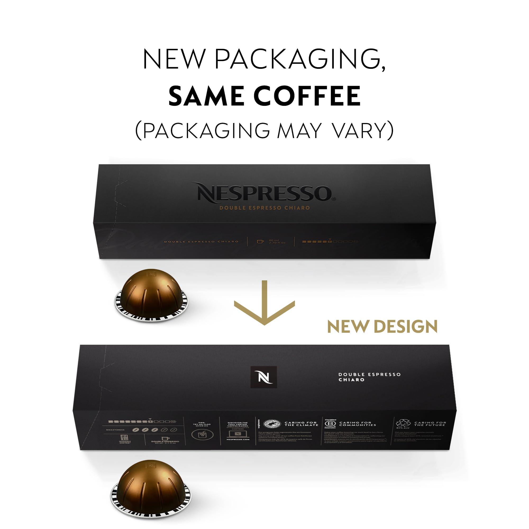 Nespresso Capsules Vertuo, Double Espresso Chiaro, Medium Roast Espresso Coffee, 30-Count Coffee Pods, Brews 2.7oz. - Image 4