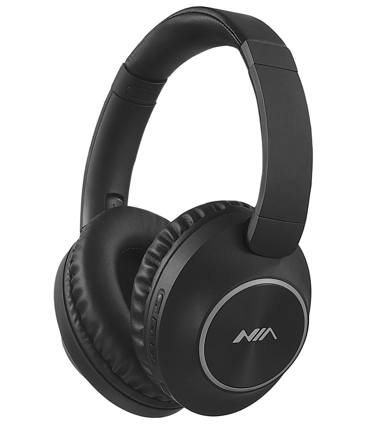 XuanGui Over Ear Wireless Bluetooth Headphones, 20H Playtime Wireless Headphones, HiFi Stereo and Lightweight Foldable Headphones with FM Radio, SD/TF for Home Work NX300, Black