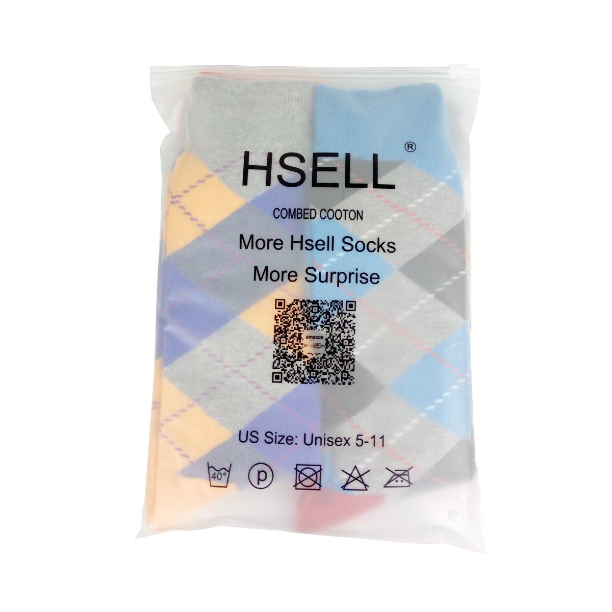 HSELL Funny Mens Colorful Dress Socks Crazy Design Argyle Striped Funky Pattern Cotton Socks for Men Gfits - Image 7