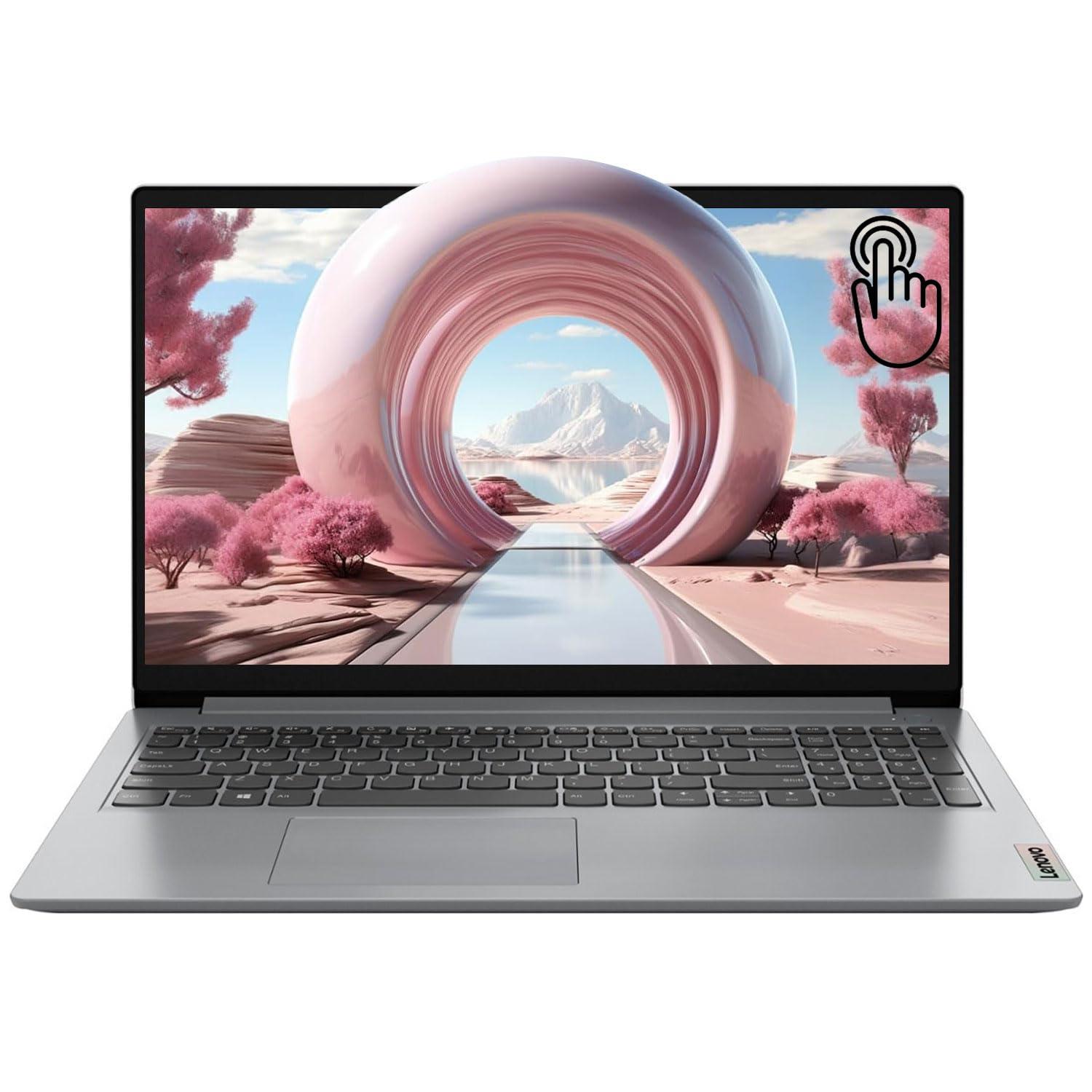 Lenovo 2024 IdeaPad 1 Gen 7 Laptop, 15.6" FHD Touchscreen, Intel Core i3-1215U, 16GB RAM, 512GB SSD, SD Card Reader, HDMI, Webcam, Wi-Fi 6, Windows 11 Home, Grey