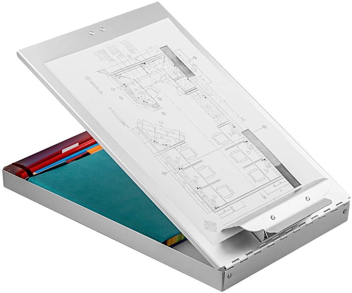 ZCZN Recycled Aluminum Storage Clipboard, Clipboard Box, Form Holder, Suitable for School, Office, Jobsite or Medical Staff, 9.25 x 13.78 Inches, Silver - Image 6
