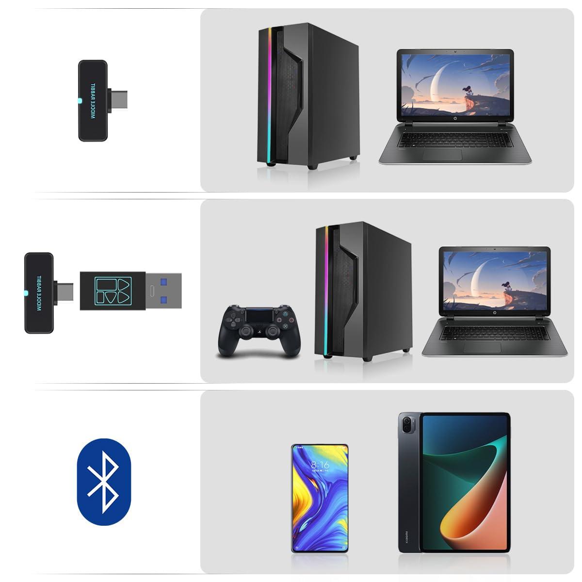 FEDIKER SW4 Wireless Hidden Earbuds for PC/Computer/Laptop/Mobile - Dongle & Bluetooth - 40ms Low Latency - 4 Mics – Gaming - Work Headset/Headphones for Office - Image 3