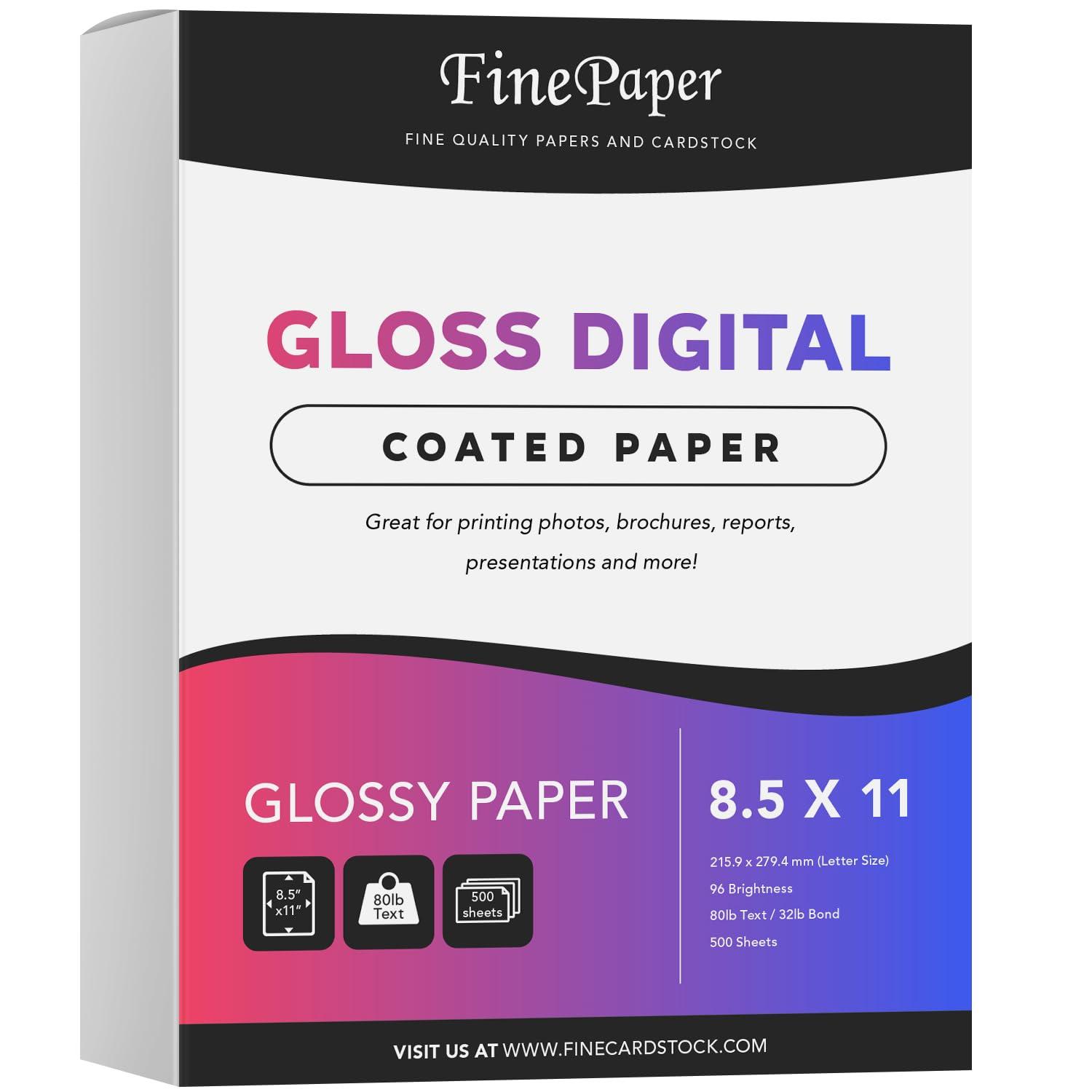 8.5x11 Gloss Digital Paper, Perfect for Color Laser Printing, Design Proposals, Flyers, Brochure, 8.5 x 11” Letter Size, 80lb Text (32lb Bond) 96 Bright, Acid Free, Glossy Coated Finish | 500 Sheets - Image 5