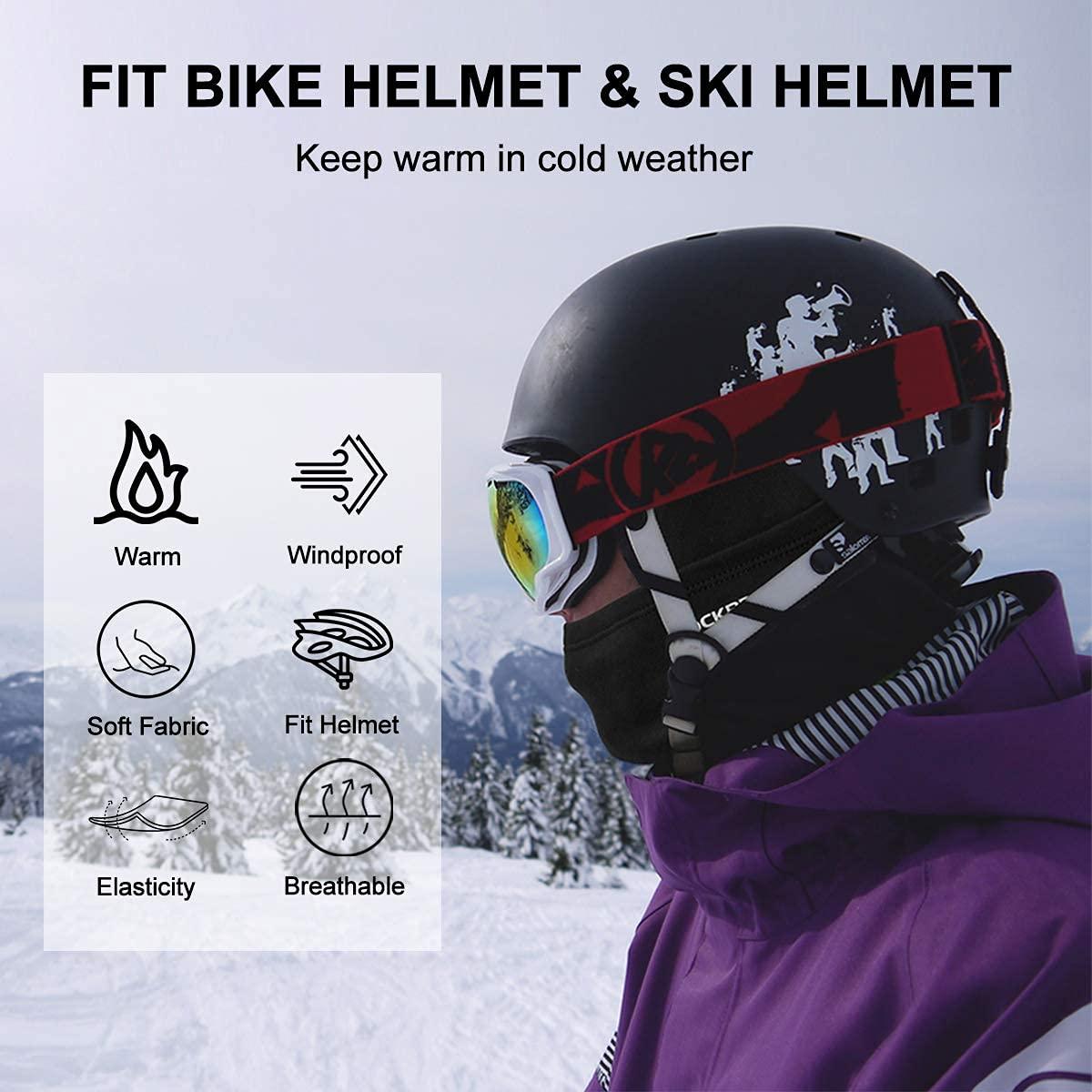 ROCKBROS Cold Weather Balaclava Ski Mask for Men Windproof Thermal Winter Scarf Mask Women Neck Warmer Hood for Cycling - Image 3