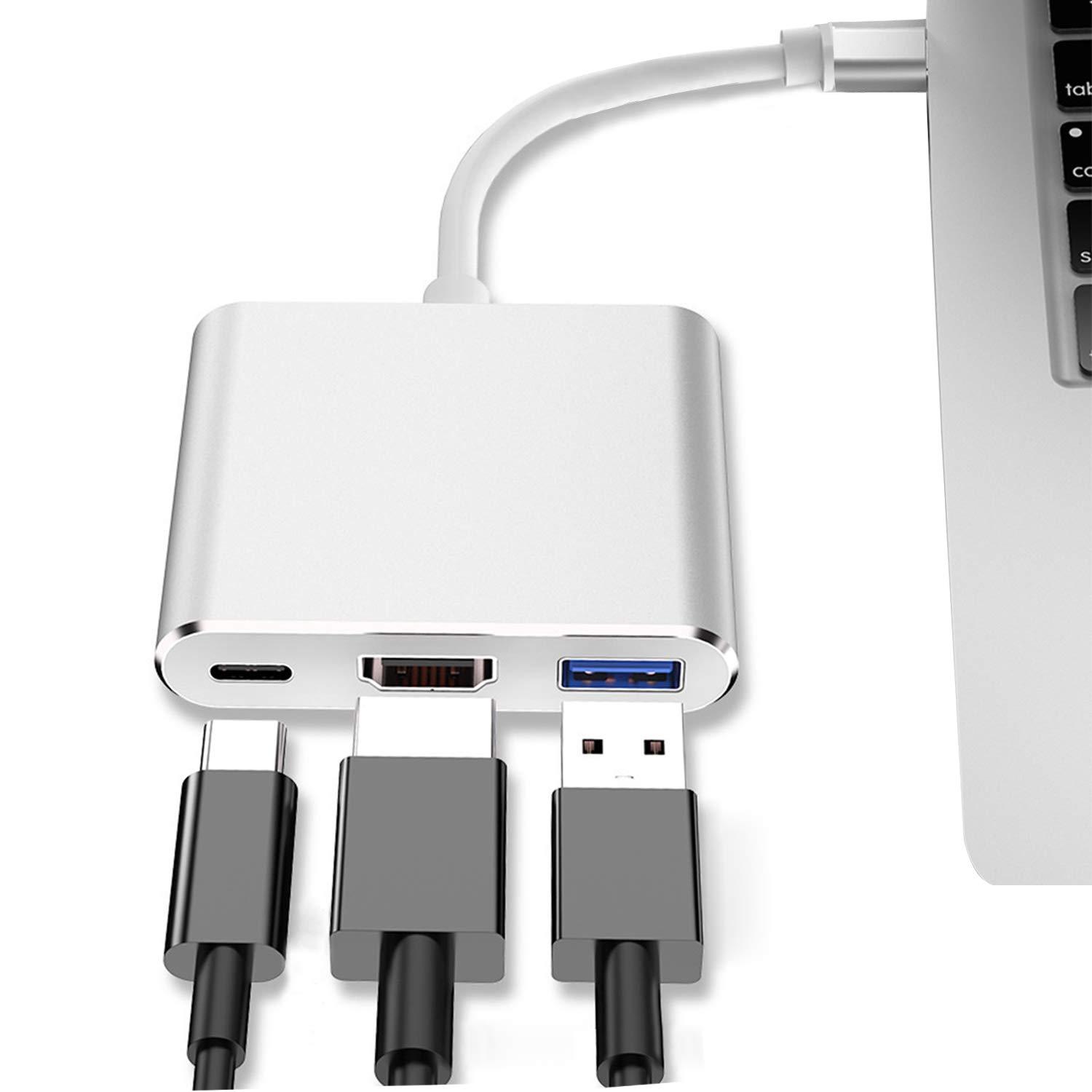 USB-C to HDMI Adapter (Supports 4K / 30Hz) - Type- C 3 in 1 Converter Cable for 2017/2018 MacBook Pro, MacBook, Mac Pro, iMac, Chromebook, & More USB 3.0 Type-C Devices - Image 2