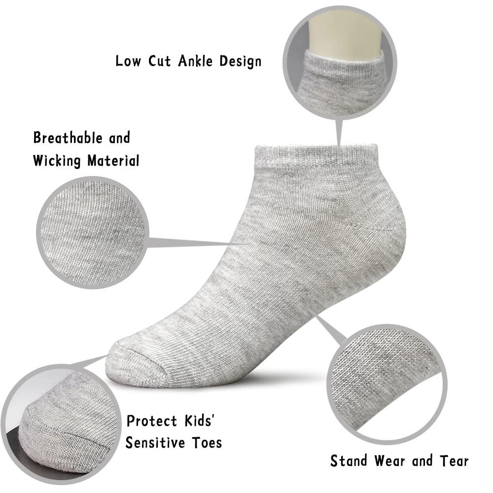 SPTRAMLE Kids Socks - 25 Pairs Toddler Ankle Socks Set, Low Cut for Boys & Girls (0-14 Years Old) - Image 2