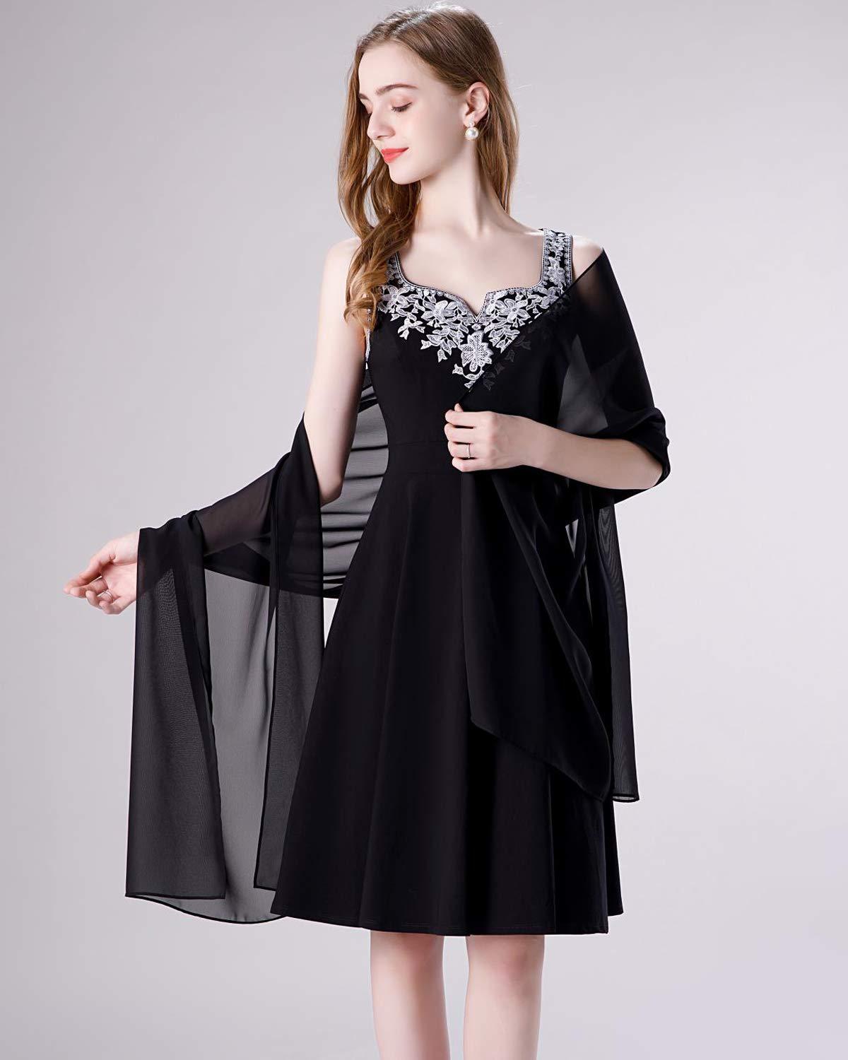 olyrjie Soft Chiffon Scarfs Shawls and Wraps for Evening Dresses Wedding Shawl Wraps Bridal Scarve for Women - Image 4