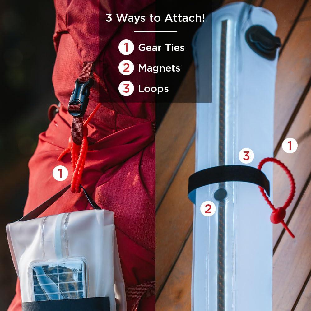 LuminAID Solar Beam with Phone Charger - Shatterproof & Waterproof Inflatable Tube Lantern with 300 Lumens of Bright LED - Perfect for Camping, Backpacking, Hiking, Emergency - Image 6