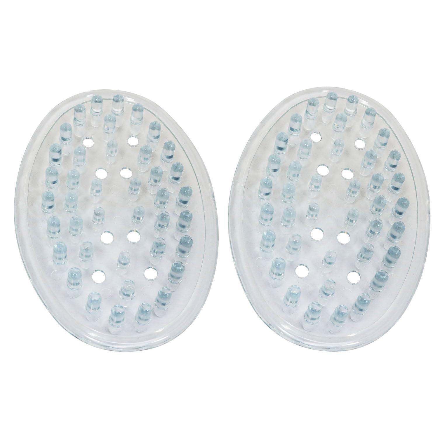 Haidong Plastic Soap Dish Soap Container Self Draining Soap Saver with Holes for Bathroom Kitchen and Shower -2PCS