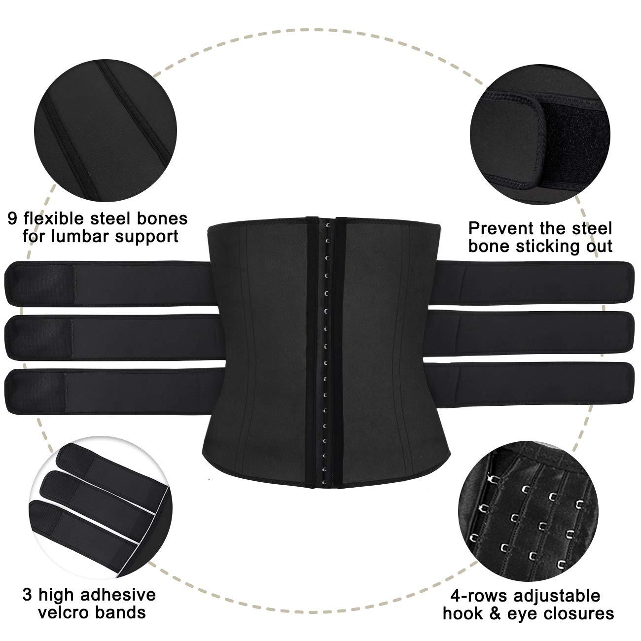 Hidyliu Mens Workout Waist Trainer Neoprene Corset Sauna Sweat Trimmer Cincher Slimming Belly with Belts - Image 4