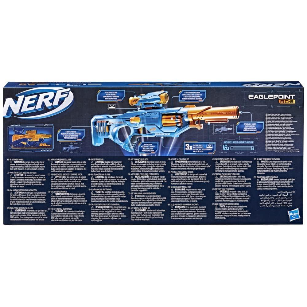 Hasbro Nerf Elite 2.0 Eaglepoint RD-8 Water Blaster, Super Soakers for Kids, 16-Dart Capacity, Travel Outdoor Summer Toys, Fun for Ages 8+ - Image 5