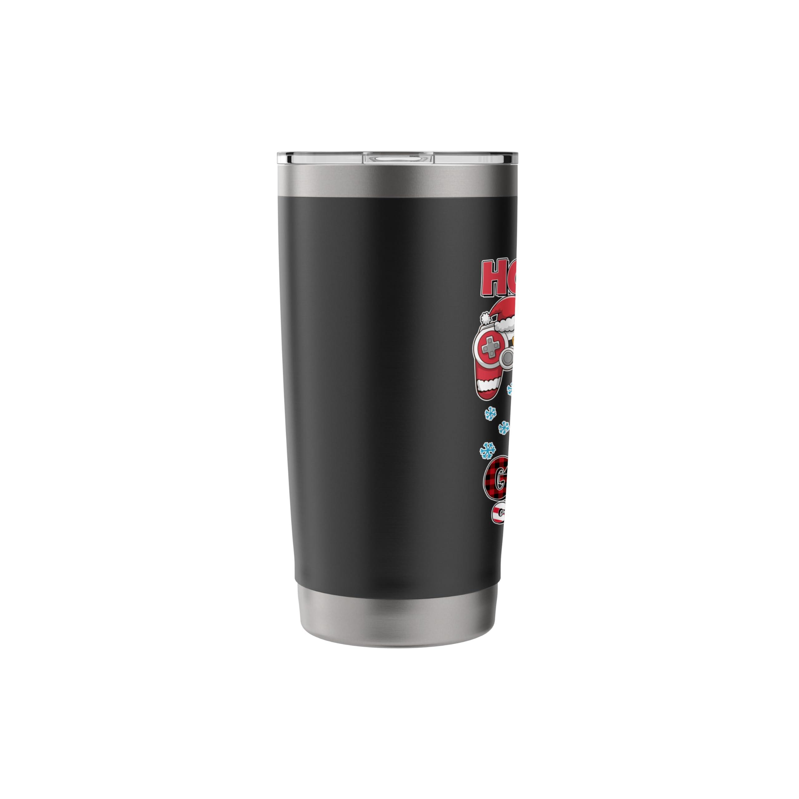 Ho Ho Ho Gamer Christmas Gamer Men Boys Kids Stainless Steel Insulated Tumbler - Image 5