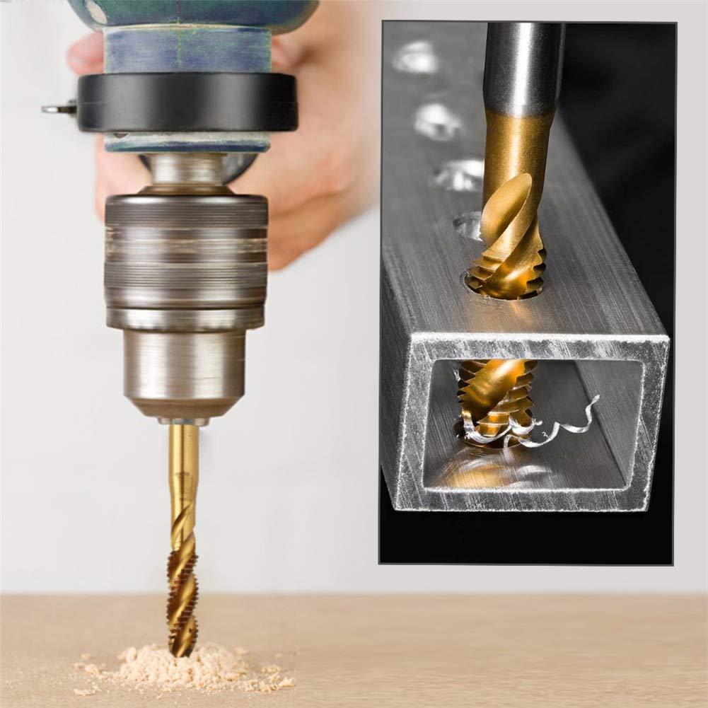 Yakamoz 9pcs Machine Screw Tap Set Titanium Spiral Flute Drill Taps Metric M2 M2.5 M3 M4 M5 M6 M8 M10 M12 Thread Tapping Tool - Image 7