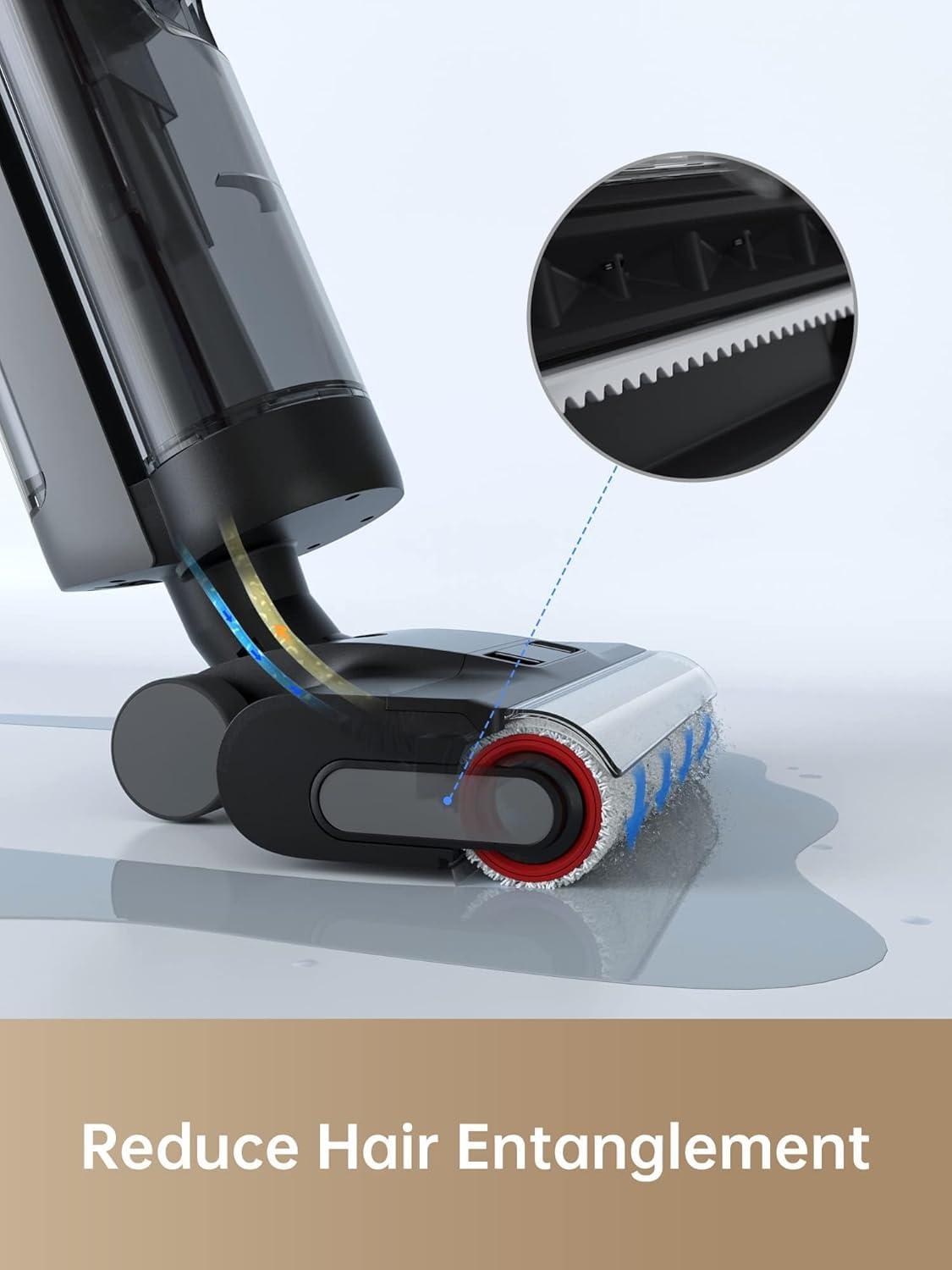 DREAME H12 PRO Wet Dry Vacuum Cleaner, Cordless Vacuum Mop All in One, Smart Floor Cleaner for Hard Floor, One-Step Edge to Edge Cleaning with Hot Air Drying - Image 6