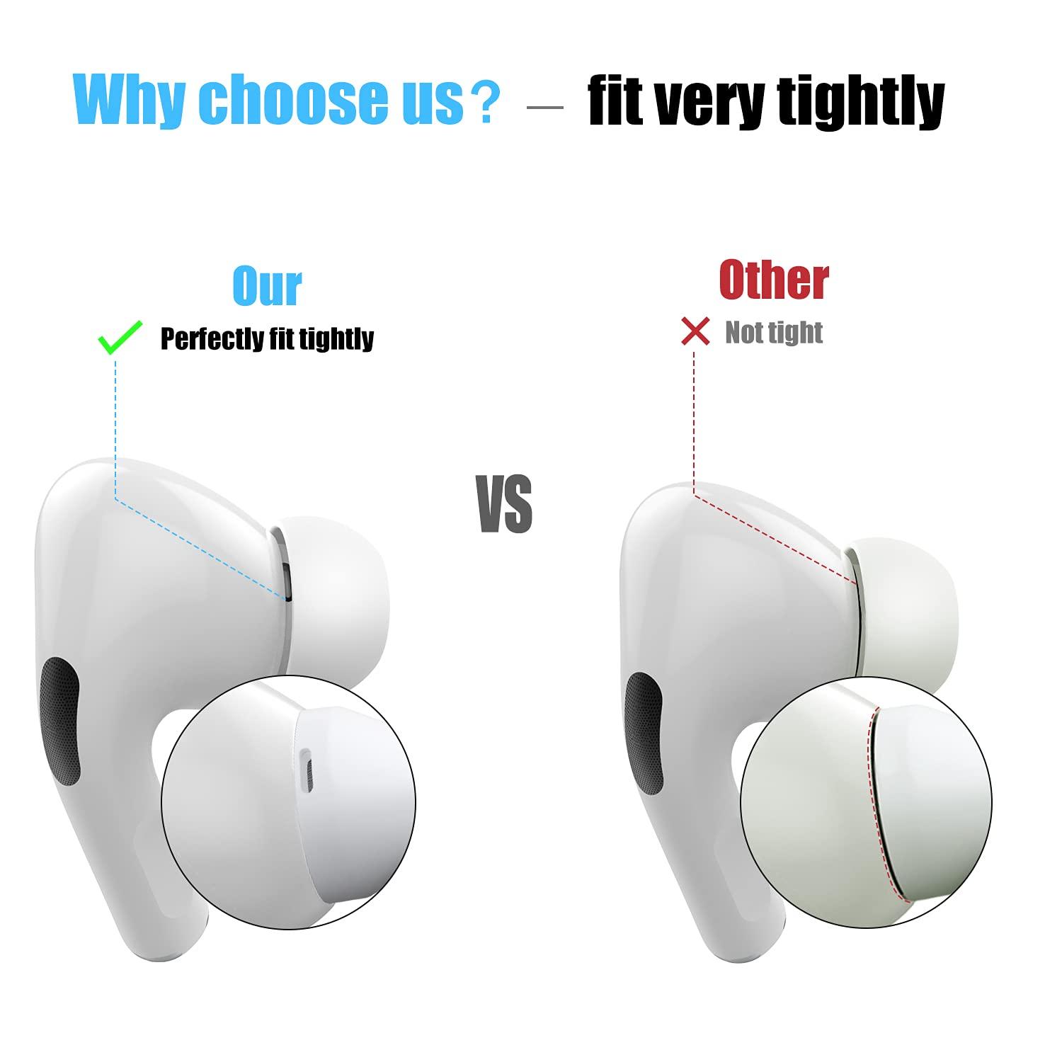 [3 Pairs] Replacement Ear Tips for AirPods Pro and AirPods Pro 2nd Generation with Noise Reduction Hole, 3 in 1 Cleaner Kit for AirPods 1 2 3 Pro/Pro 2, Silicone Ear Tips for AirPods Pro (S/M/L) - Image 4