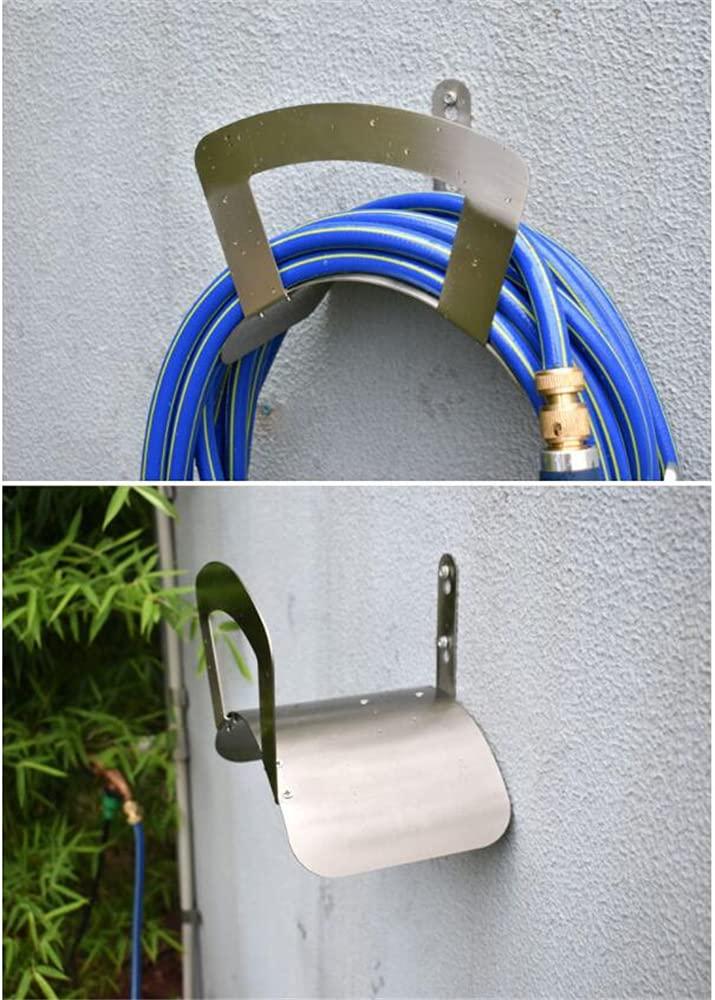Primst Garden Hose Holder Wall Mount Hose Hanger Heavy Duty Metal Hose Bracket Water Hose Storage Organizer Durable Hose Holders (Stainless Steel) - Image 4