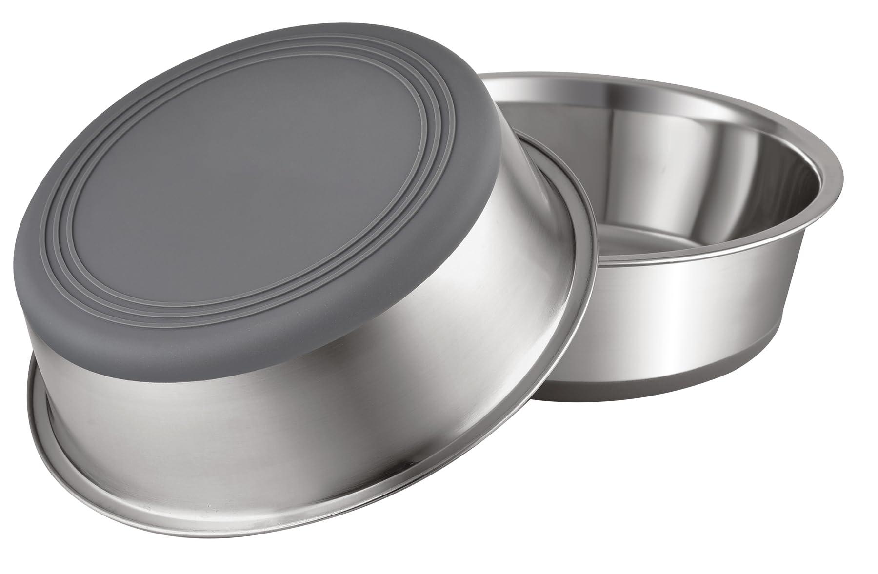 PEGYY11 Nonslip Stainless Steel Dog Bowls, 3.8 US Cup, 2 Count