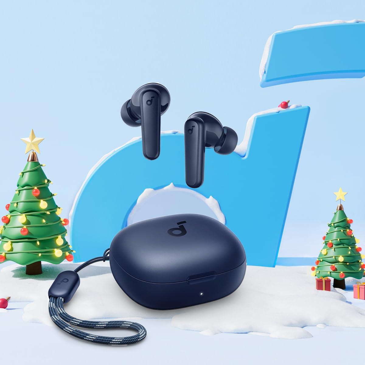 Soundcore by Anker P20i True Wireless Earbuds, 10mm Drivers with Big Bass, Bluetooth 5.3, 30H Long Playtime, Water-Resistant, 2 Mics for AI Clear Calls, 22 Preset EQs, Customization (Blue) - Image 2