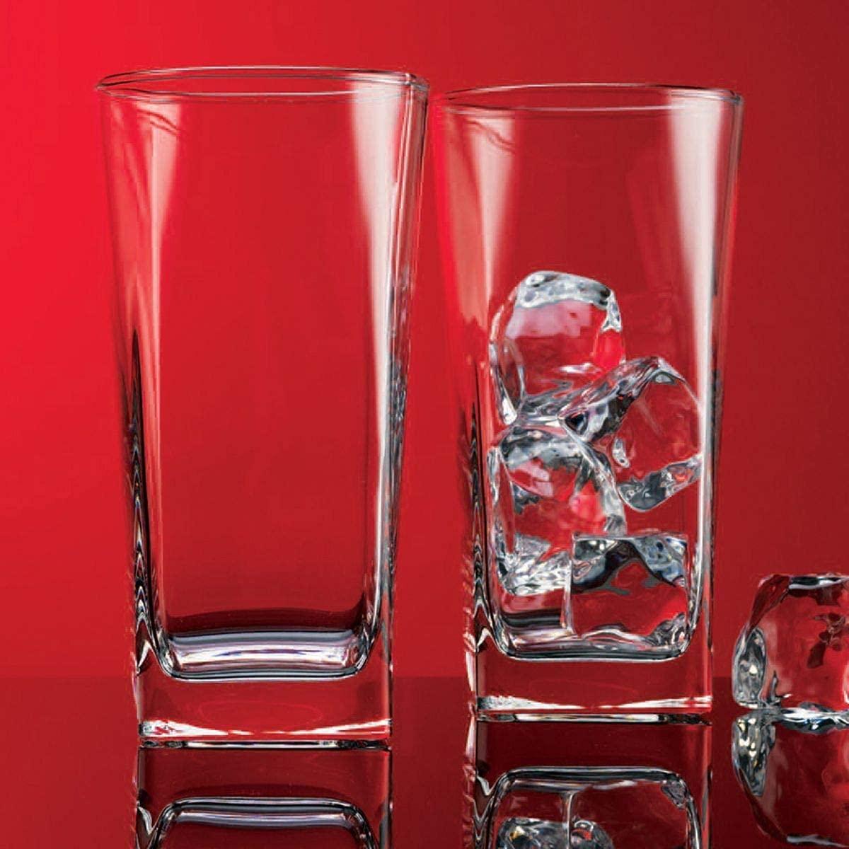 Home Essentials & Beyond Highball Glasses 16 Oz. Set of 4 Tall Square Glass Cups Premium Quality Beverage Cooler Glassware. Uses for Bar Glasses, Water, Juice, and Cocktails. - Image 8