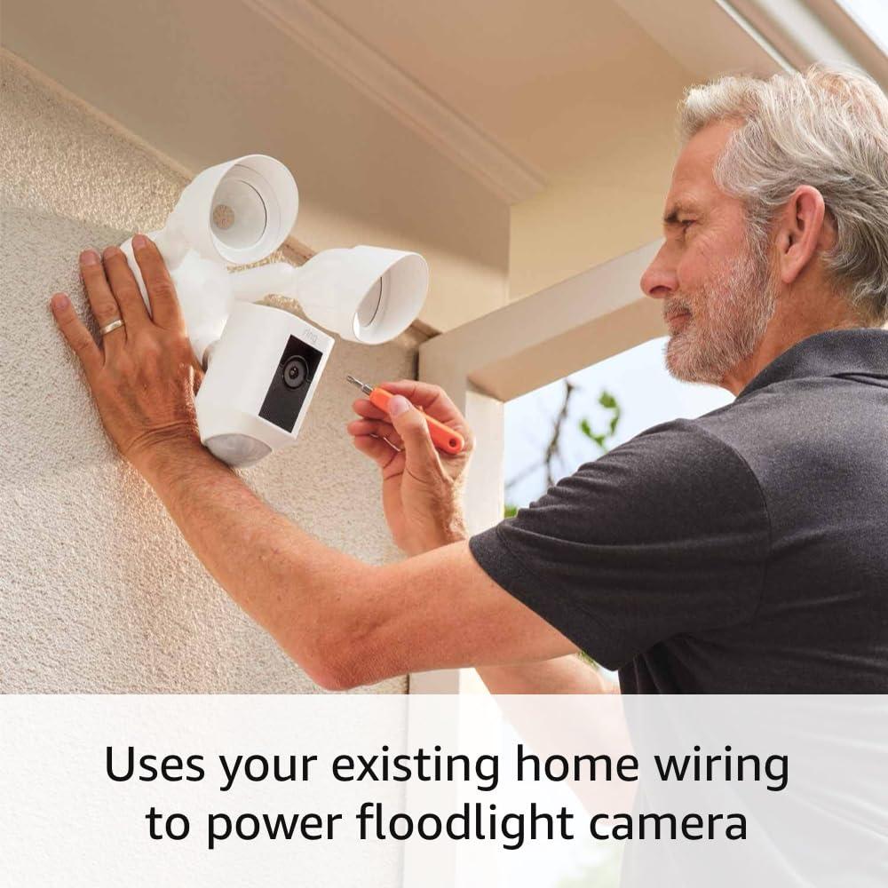 Ring Floodlight Cam Wired Plus (newest model), Home or business security, day or night in 1080p HD, White - Image 5