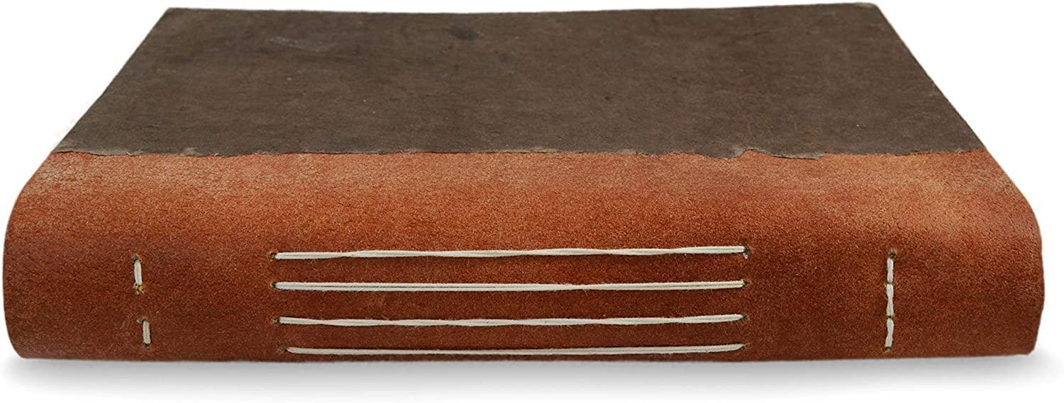 Kathmandu Valley Co. Nepali Collector Vintage Journal, Leather & Lokta Writing Hardcover Office Notebook Planner with Handmade Paper. Made in The Himalayas of Nepal. (6x9 Dark Walnut) - Image 7