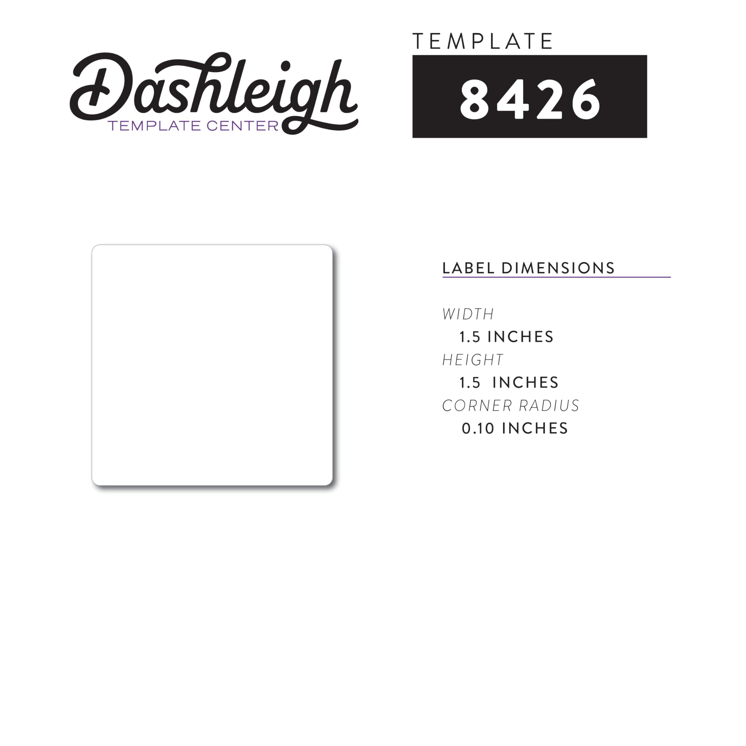 240 Square Waterproof Labels for 50 ml Bottles, 1.5 in. | White Waterproof Vinyl for Inkjet Printers - Image 2
