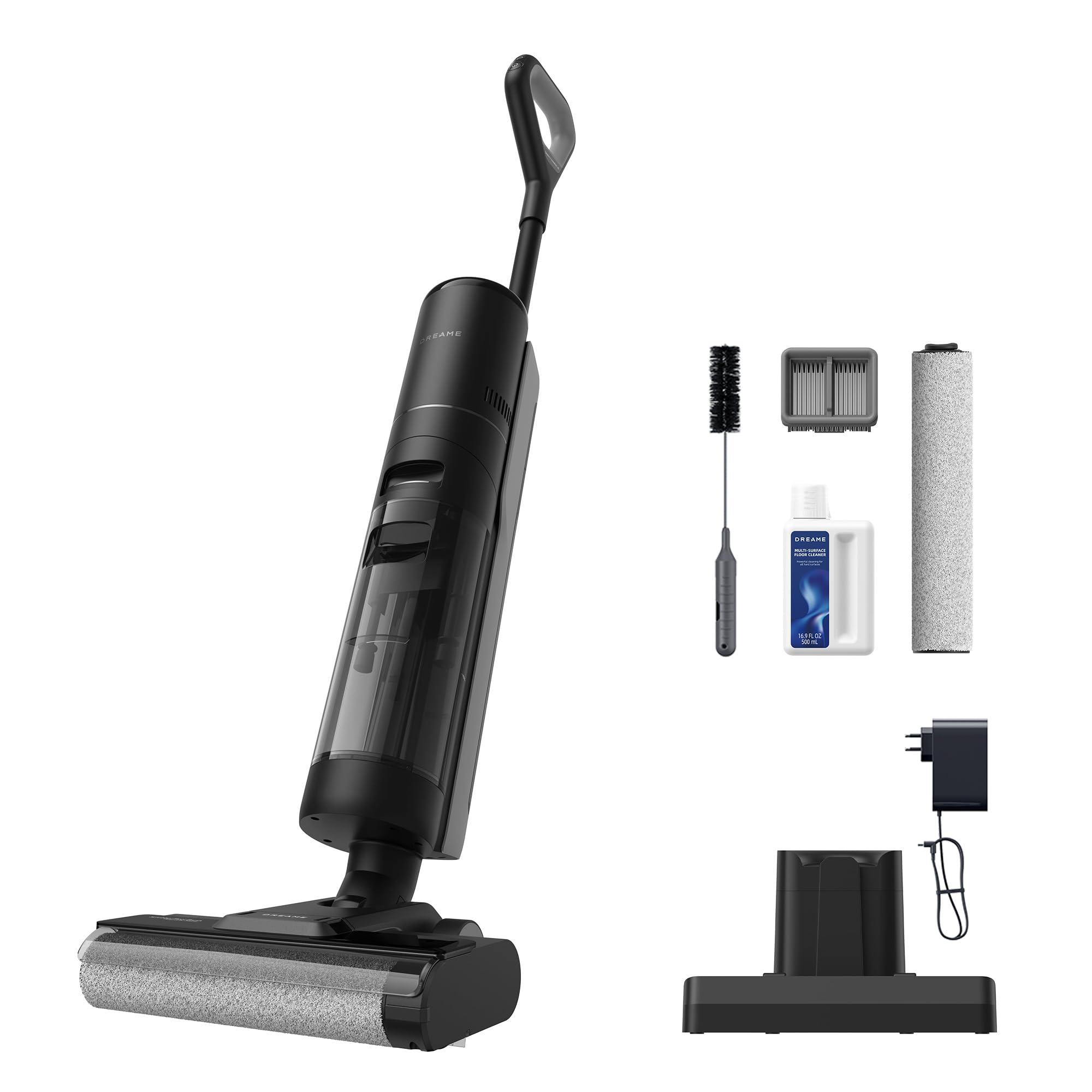 DREAME H12S Wet Dry Vacuum Cleaner, Cordless Vacuum Mop All in One for Hard Floors, Edge Cleaning with Dirt Detection, Hot Air Drying, Smart Floor Cleaner Great for Sticky Messes on Multi-Surfaces