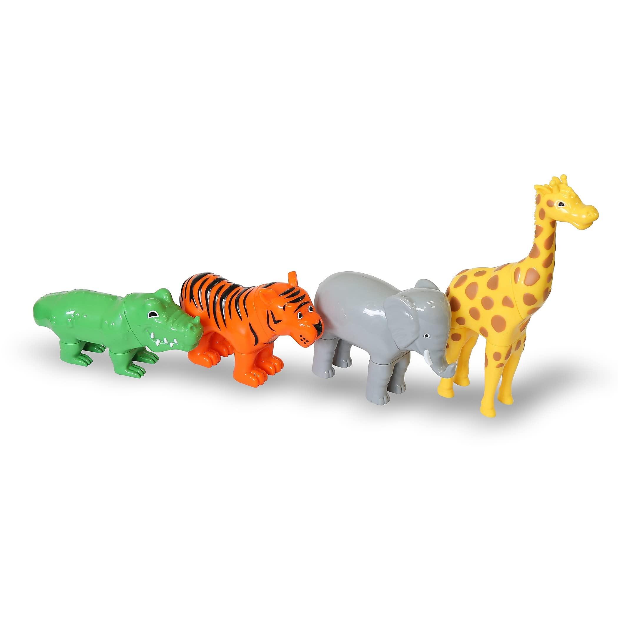 Magnetic Mix or Match Jungle Animals Toy Play Set, 16 Pieces - Image 4