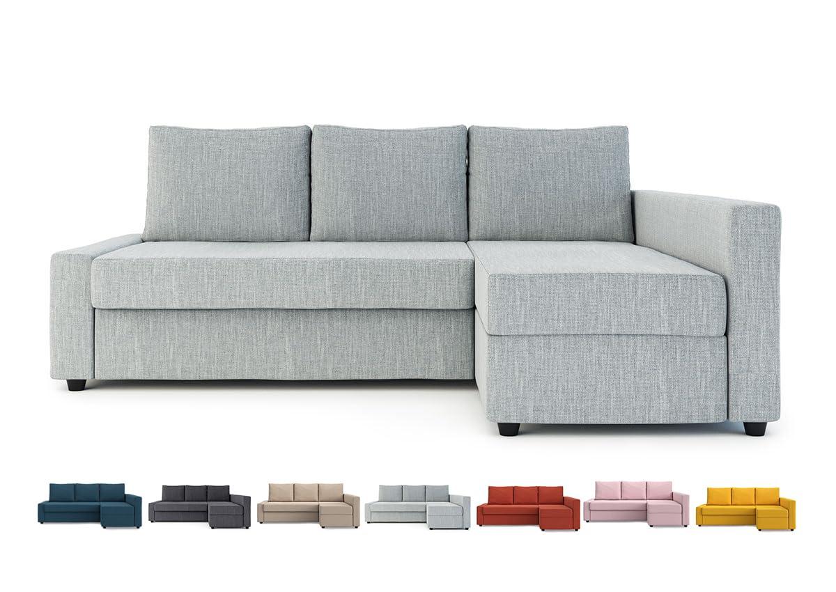 MASTERS OF COVERS Snug Fit Friheten Slipcover for The IKEA Friheten with Chaise Corner Cover, Sofa Bed Cover, Sectional Slipcover Replacement (Light Grey)（Cover Only！Not Sofa！）